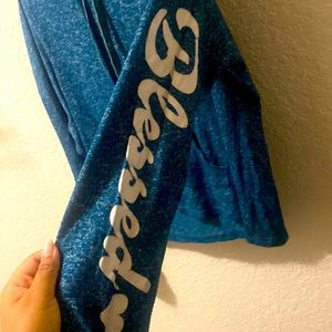 Blue crop top hoodie